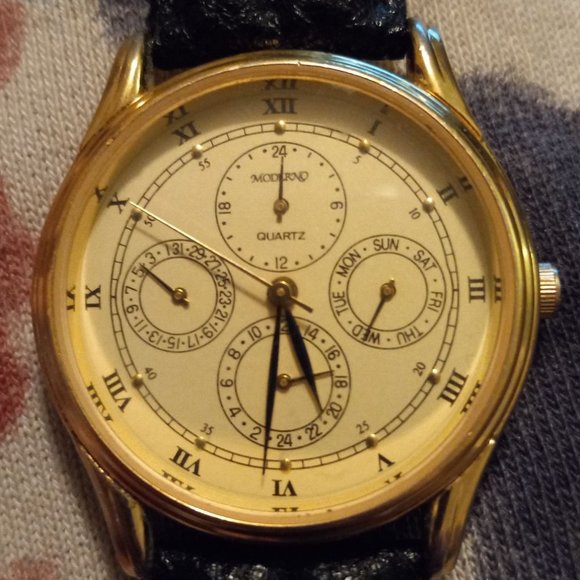 Gold chronograph Moderno watch - Picture 1 of 4